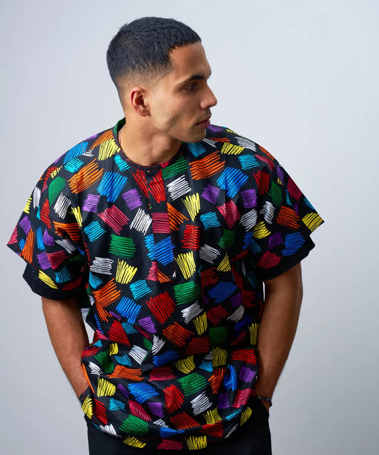 Ankara Men's Multicolor T-Shirt