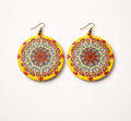 Dangle earrings (printed disc)