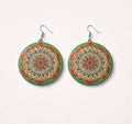 Dangle earrings (printed disc)