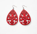 Dangle earrings(hollow tear-drop )
