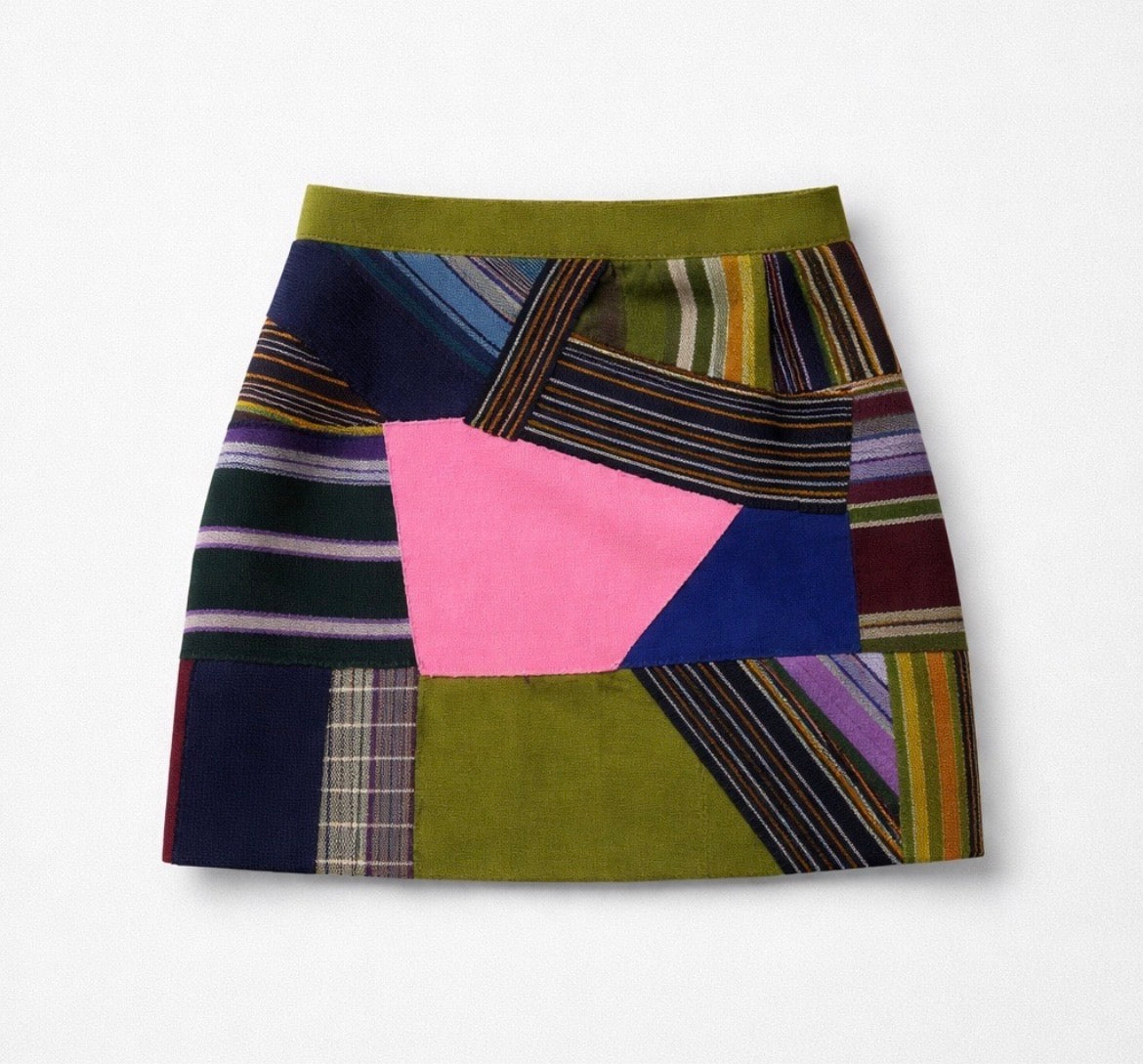 Aso-Oke patched skirt