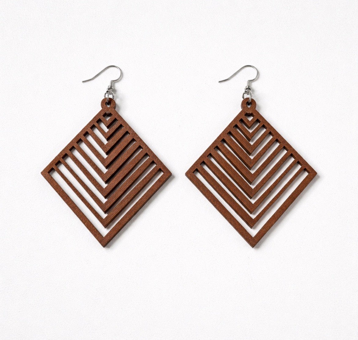 Diamond shaped earrings