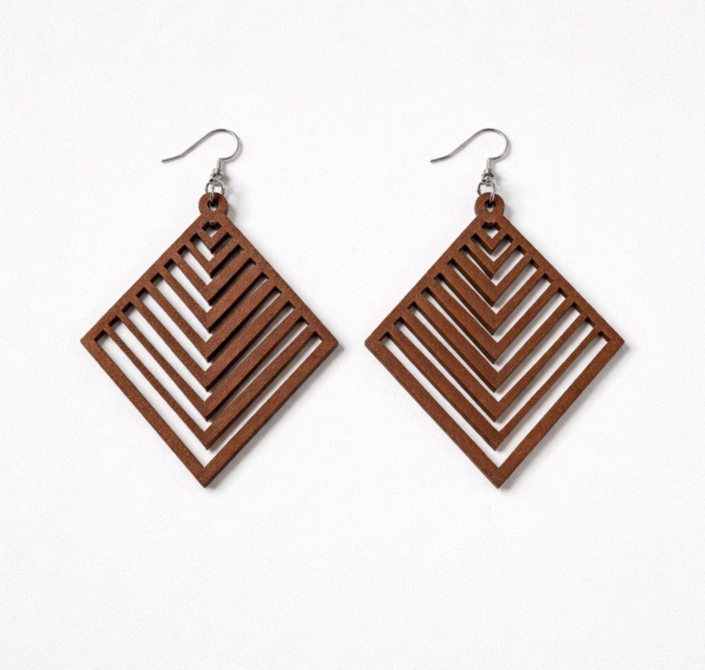 Diamond shaped earrings