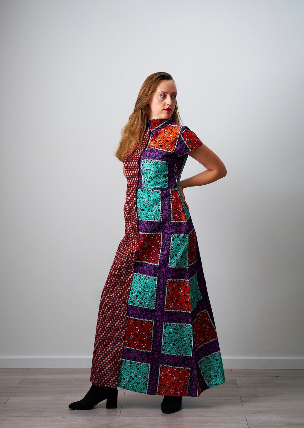 Ankara hooded gown