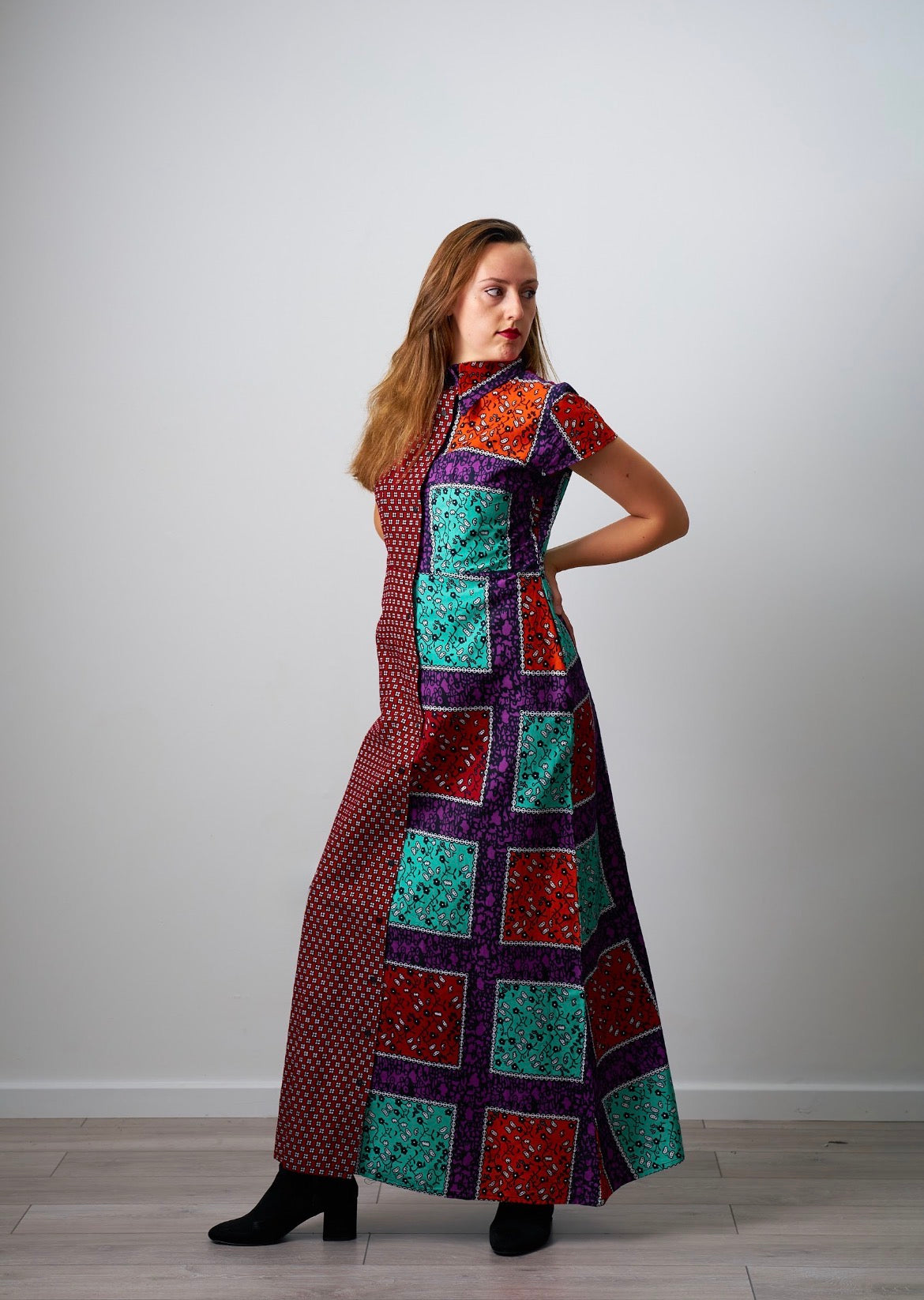 Ankara hooded gown