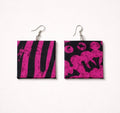 Ankara square shaped earrings