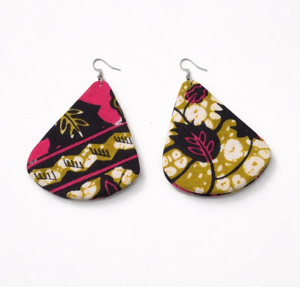 Ankara tear drop earrings