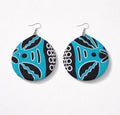 Ankara round drop earrings