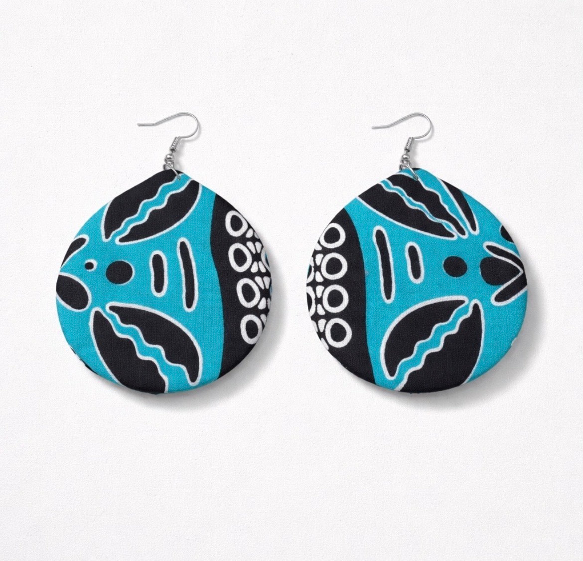 Ankara round drop earrings