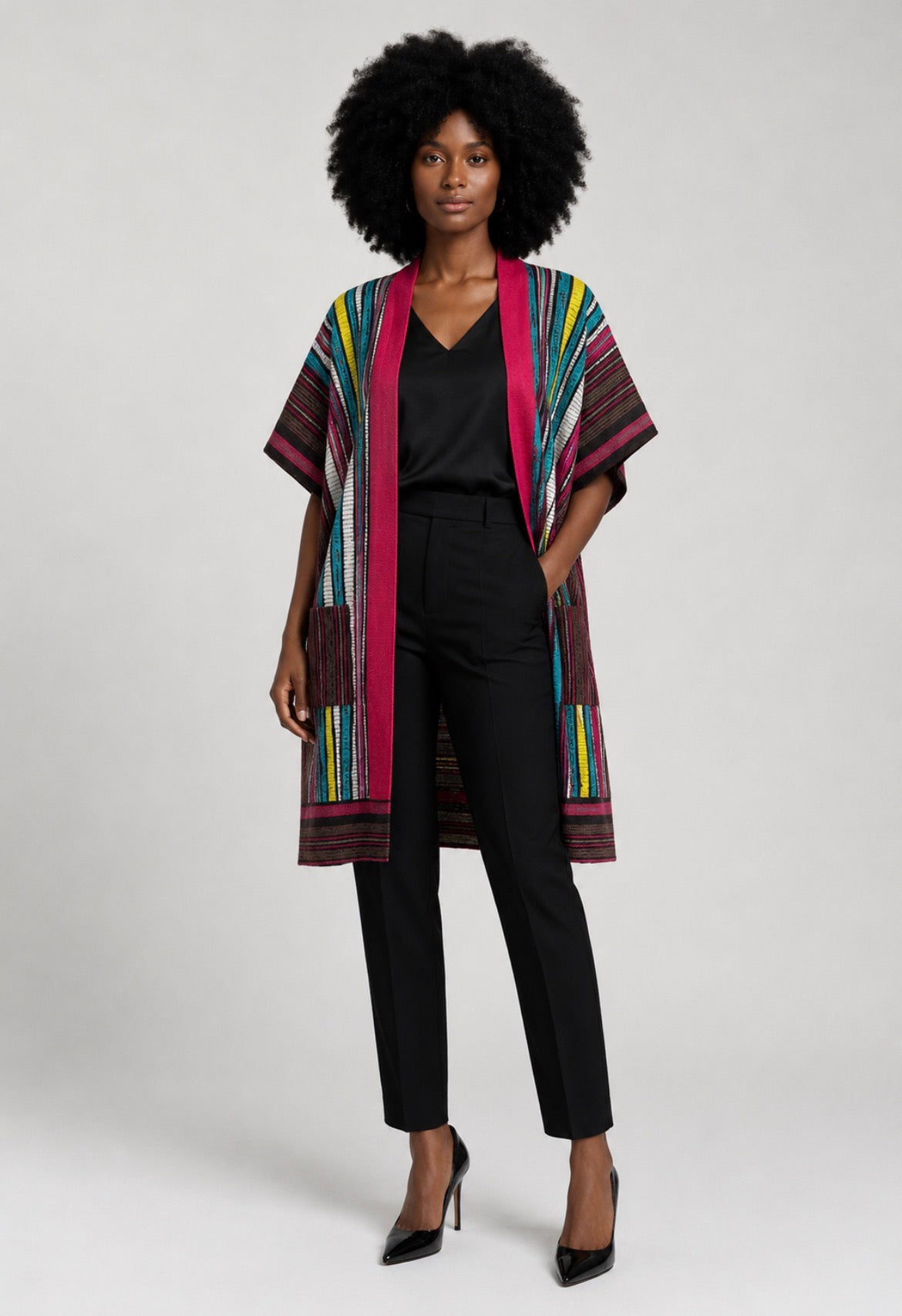 Ankara and Aso-Oke kimono