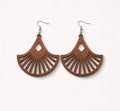 Dangle earrings (fan-like)