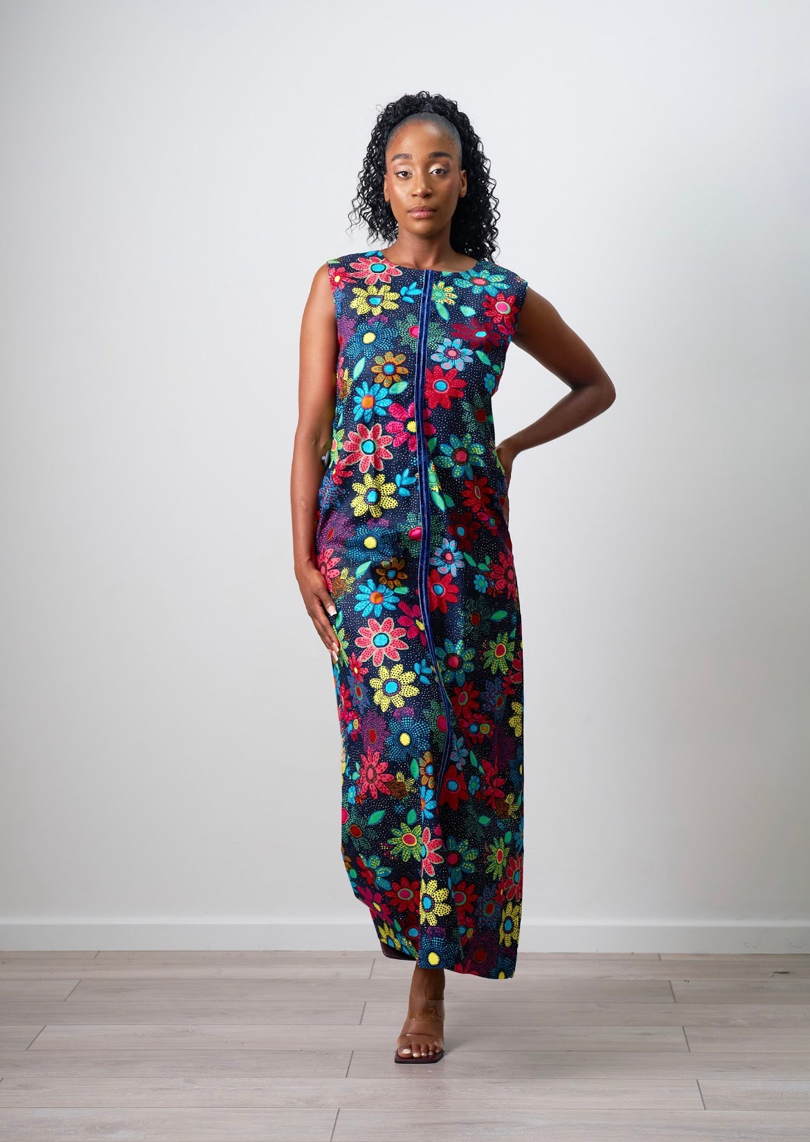 Ankara floral gown
