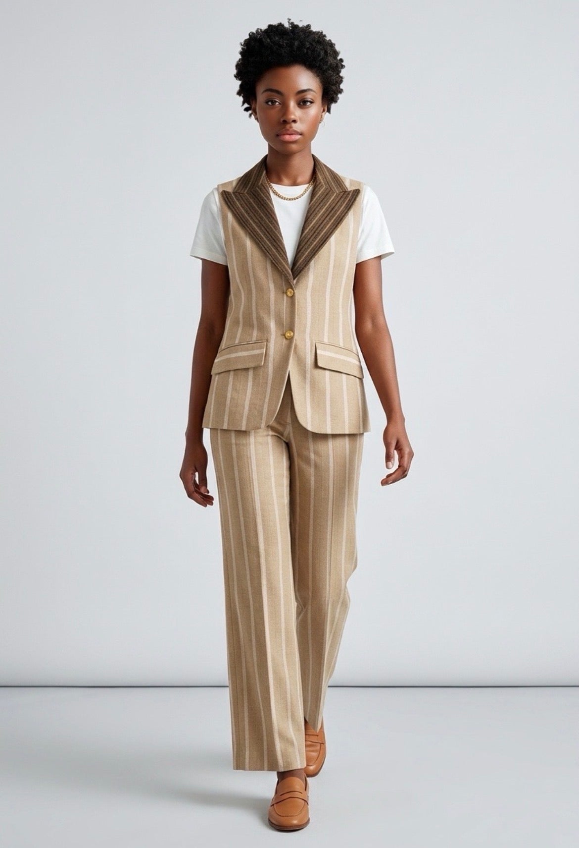 Aso-oke sleeveless jacket