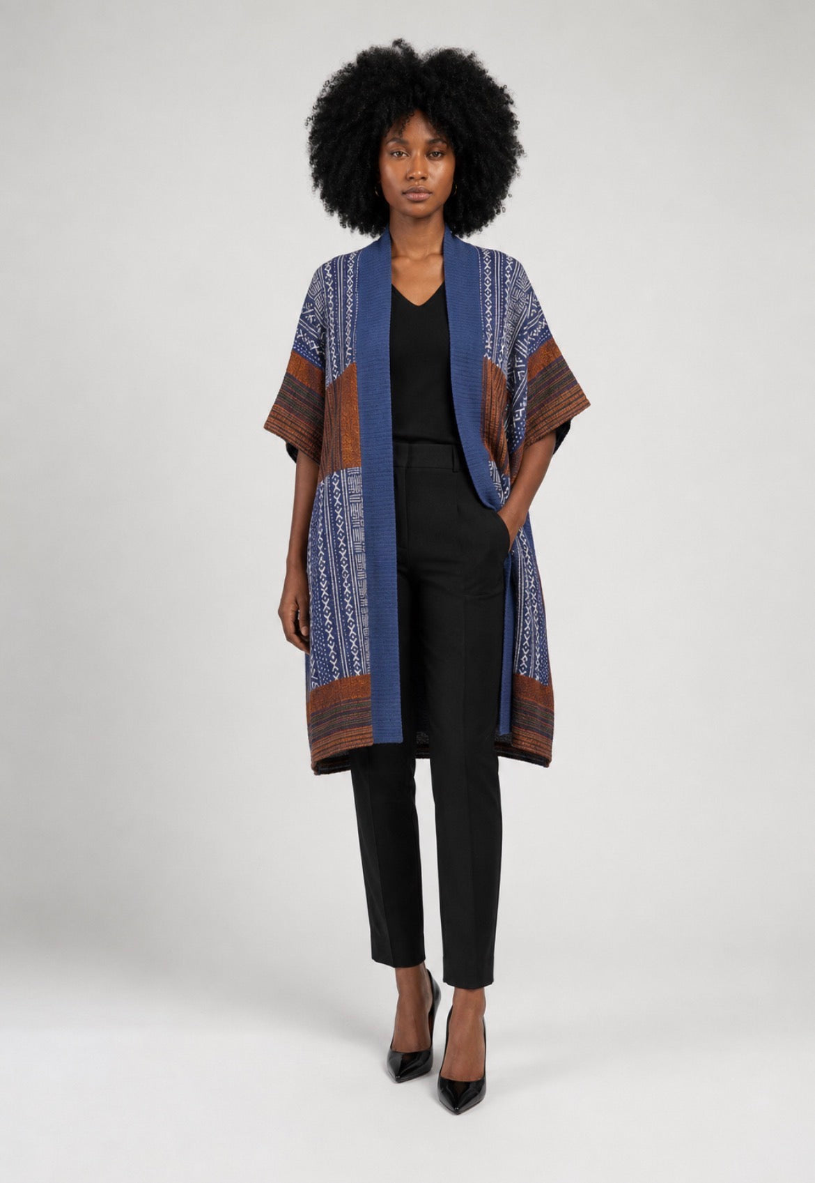 Ankara and Aso-Oke kimono