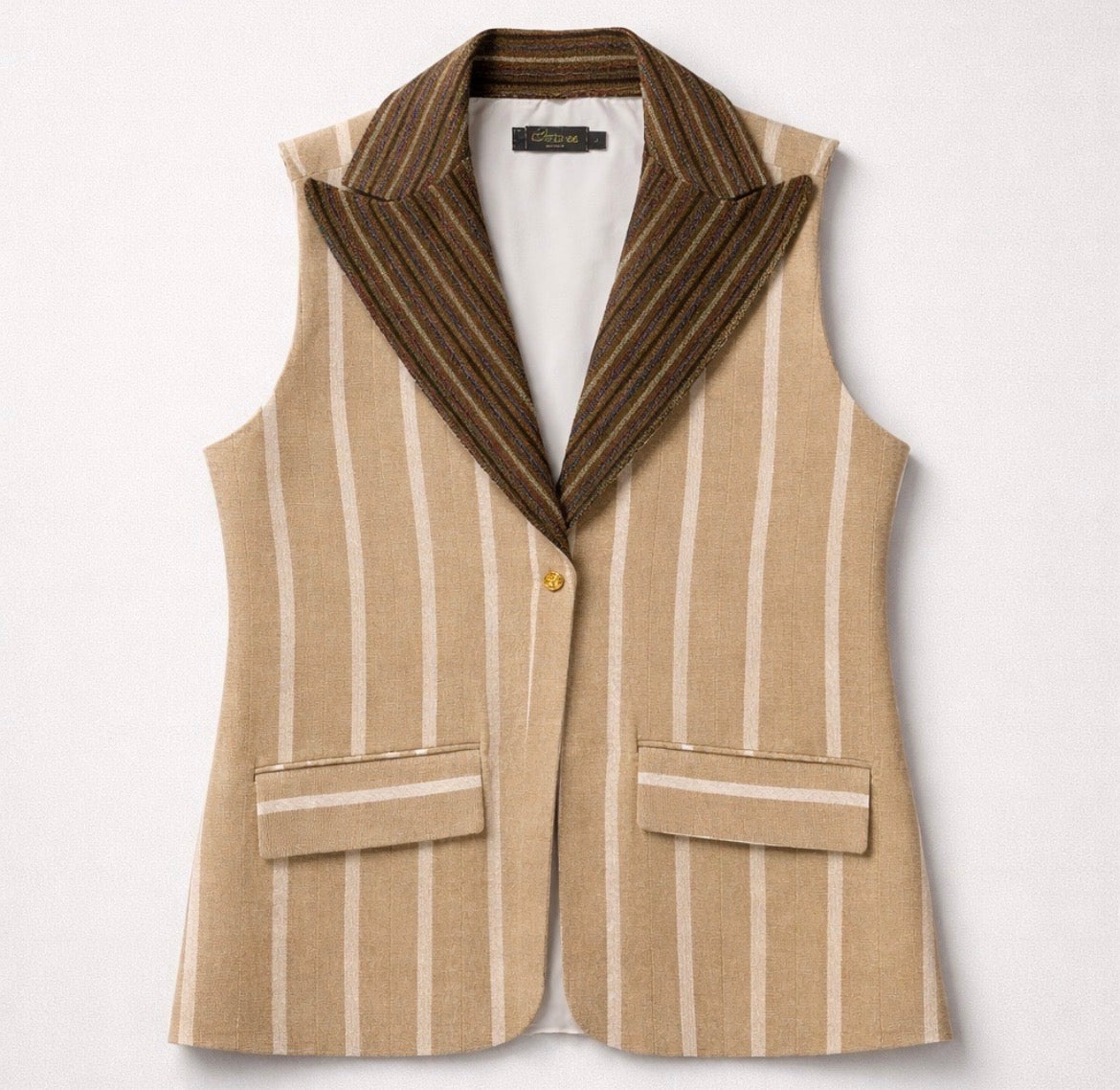 Aso-oke sleeveless jacket