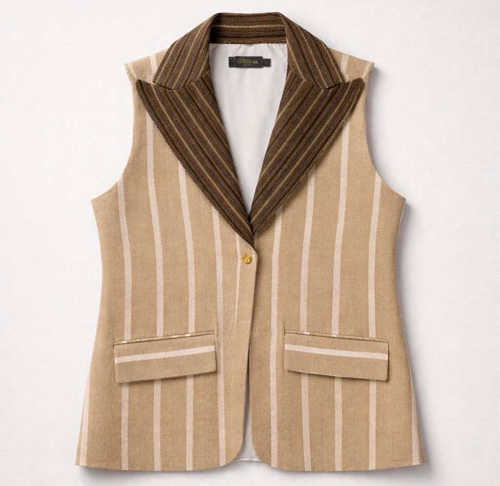 Aso-oke sleeveless jacket