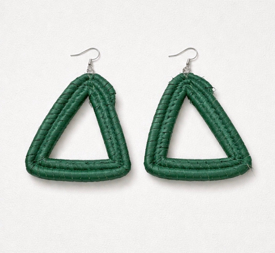 Raffia Triangle earrings