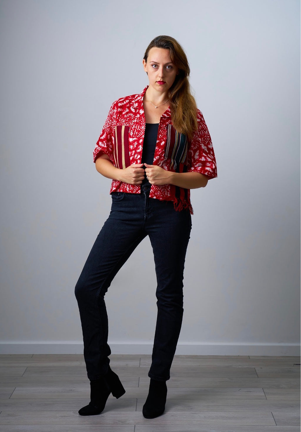 Ankara short kimono jacket