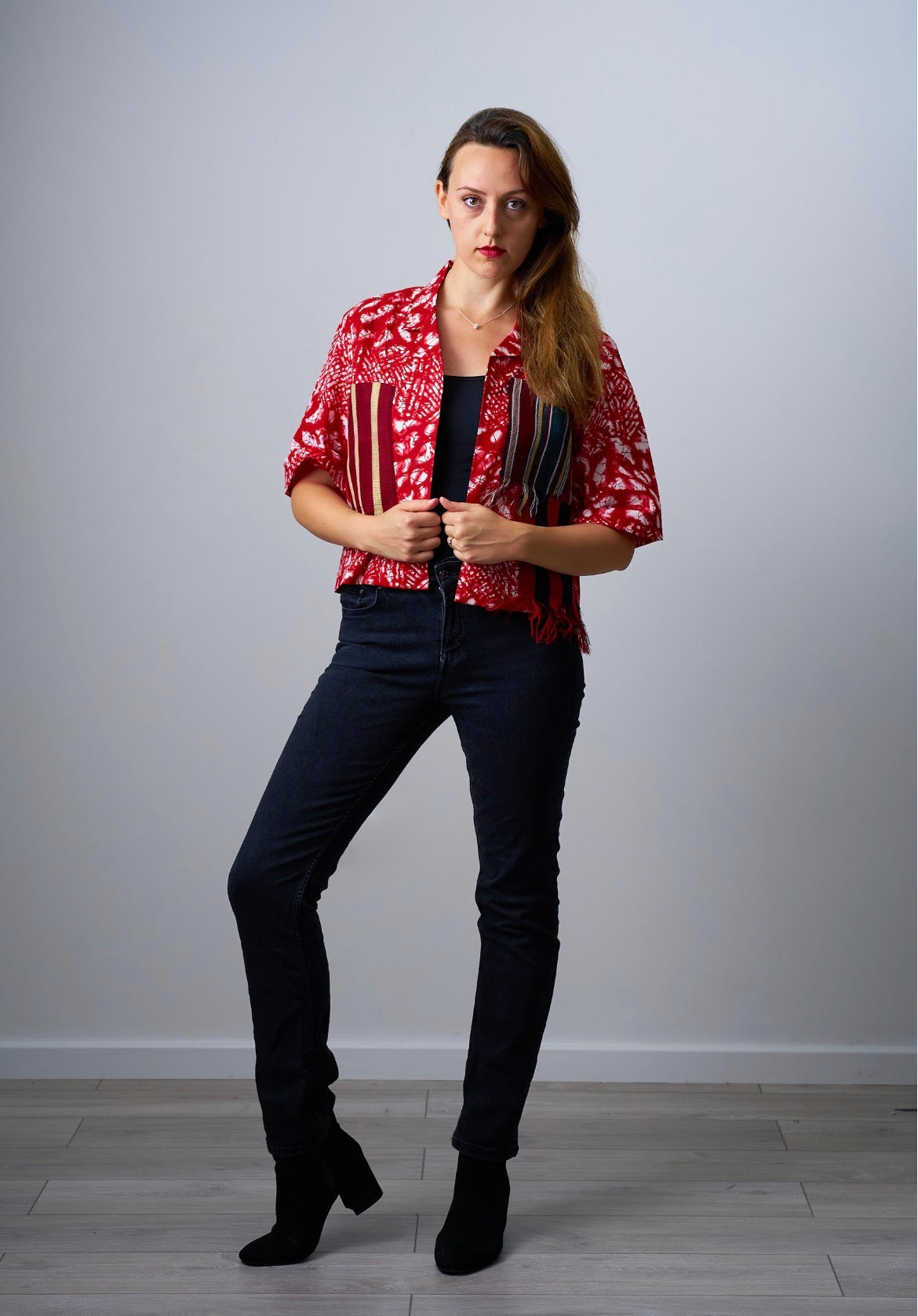 Ankara short kimono jacket