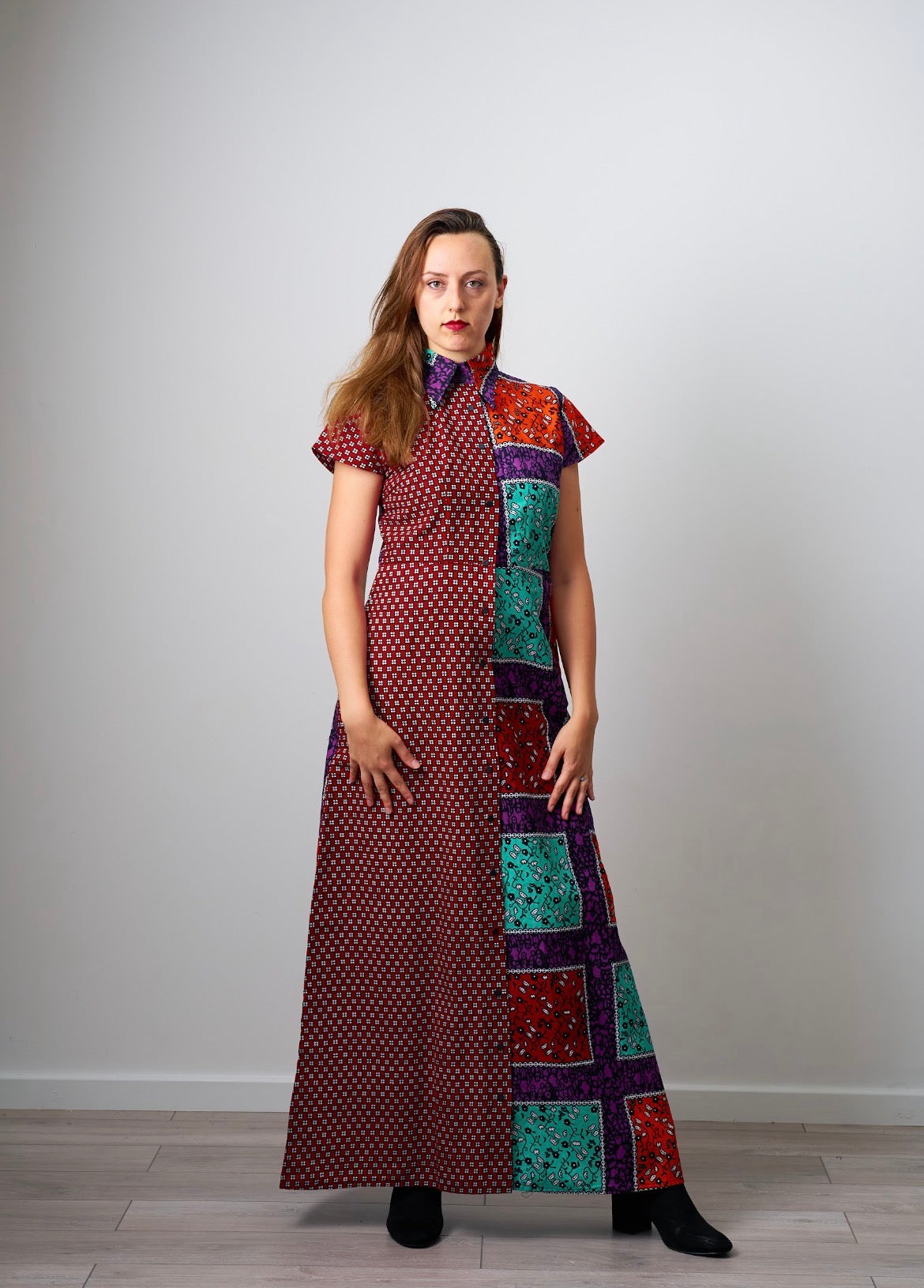Ankara hooded gown