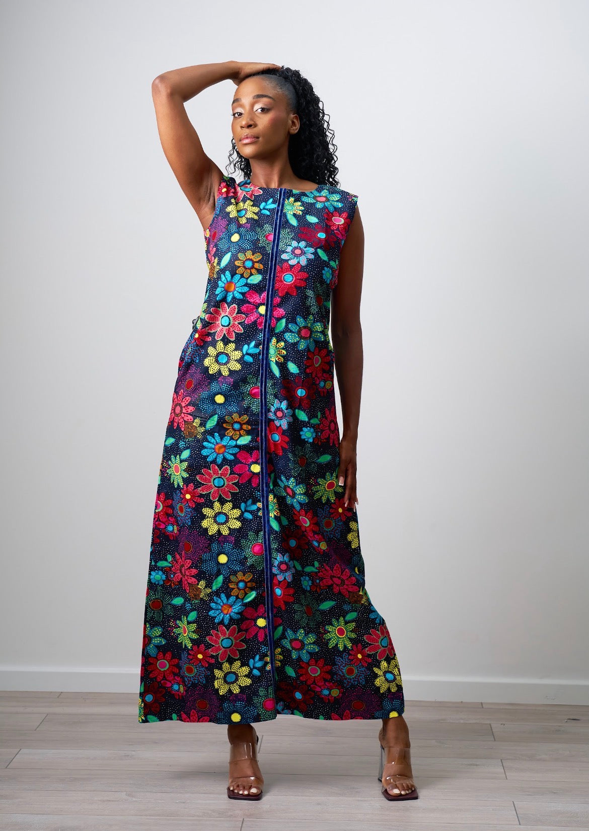 Ankara floral gown