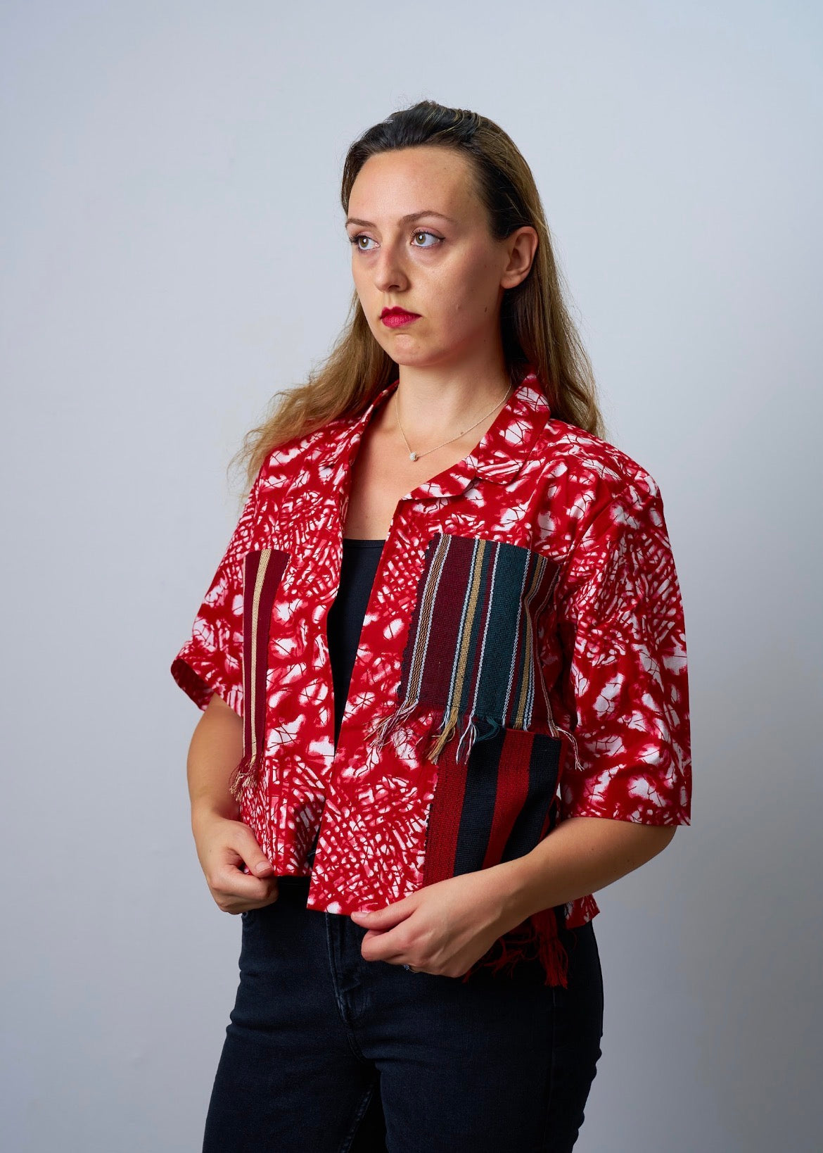 Ankara short kimono jacket