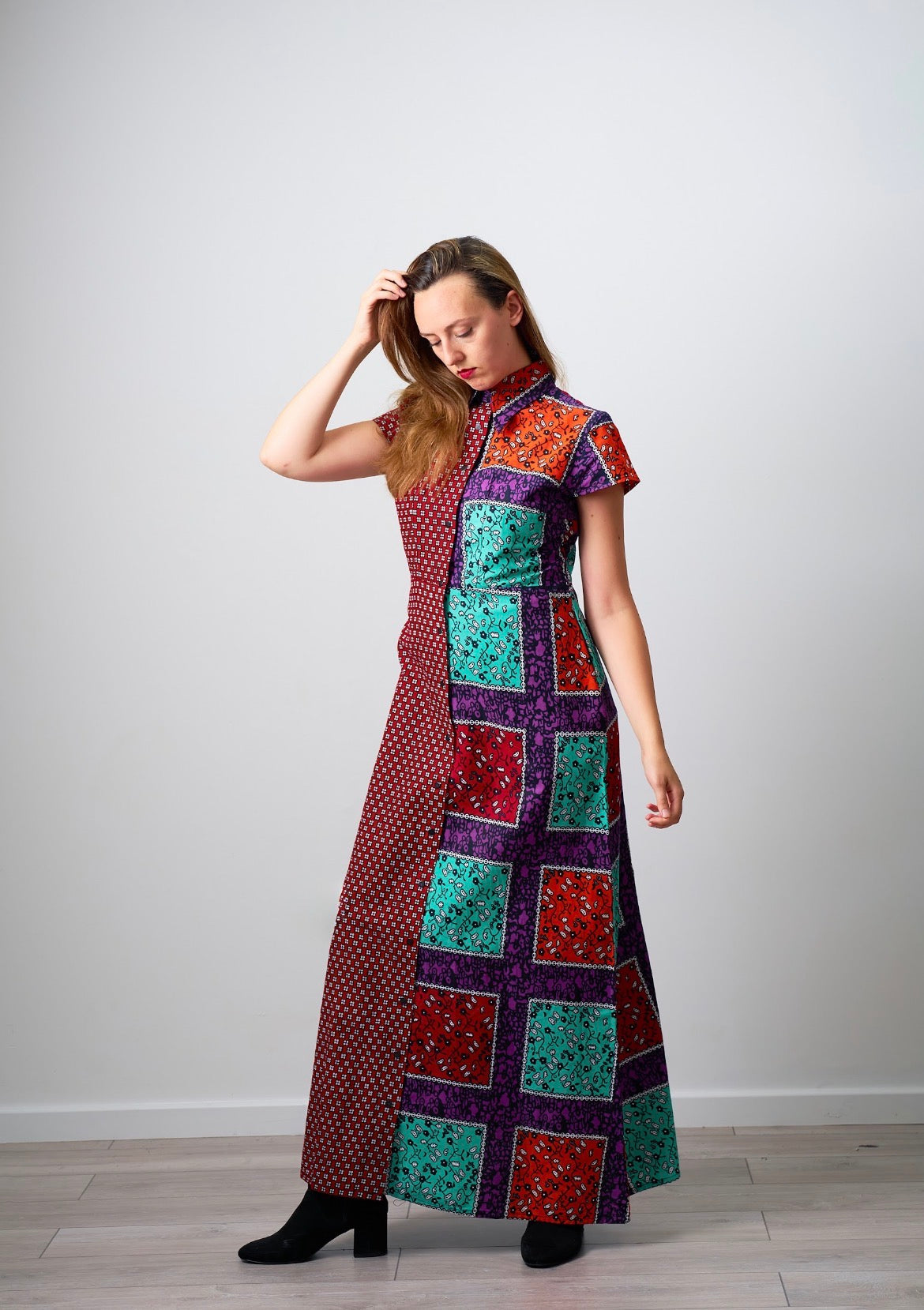Ankara hooded gown
