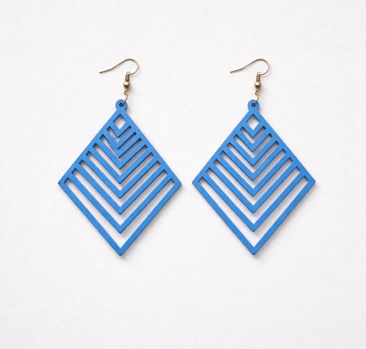 Diamond shaped earrings