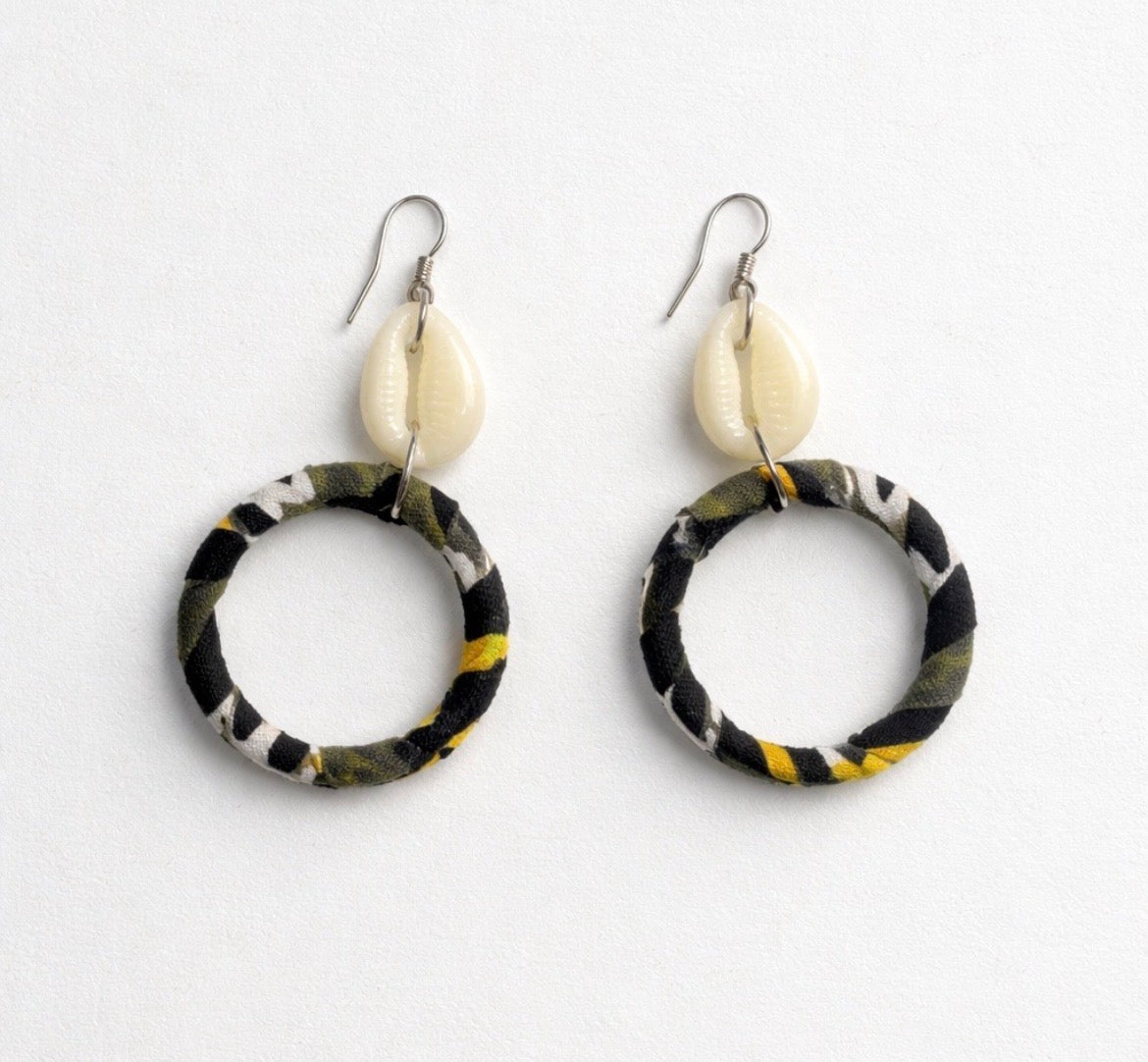 Ankara cowries Dangle earrings