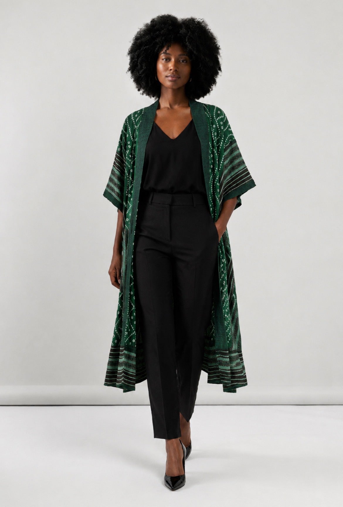 Ankara and Aso-Oke kimono