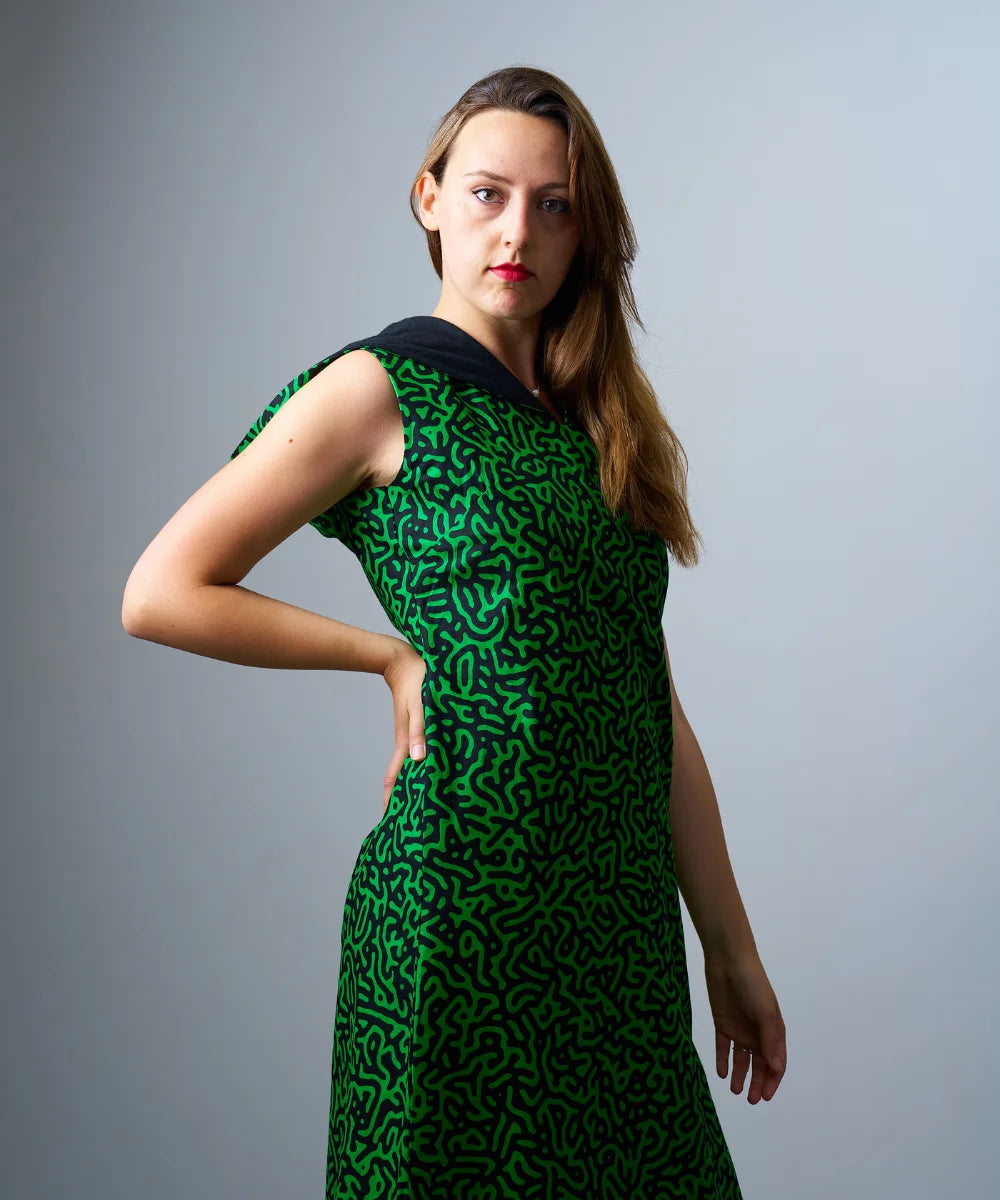 Ankara Hooded Dress
