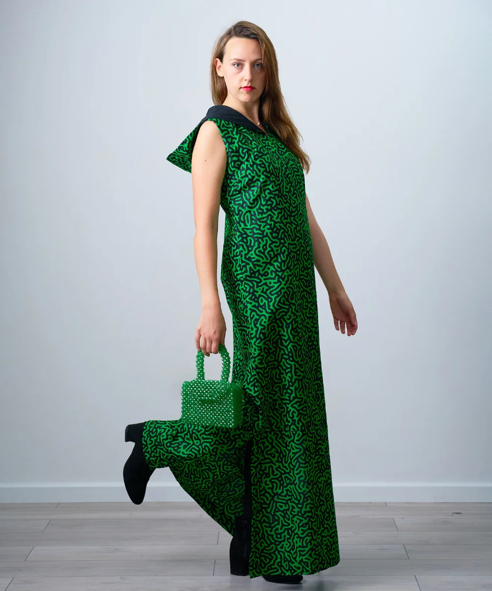 Ankara Hooded Dress