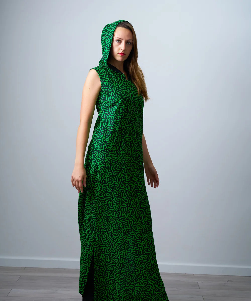 Ankara Hooded Dress