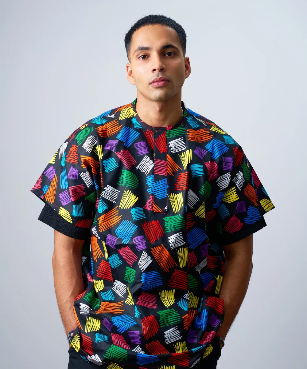 Ankara Men's Multicolor T-Shirt