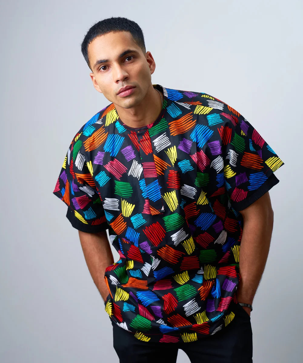 Ankara Men's Multicolor T-Shirt