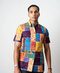 Ankara Men’s Patchwork Floral Print