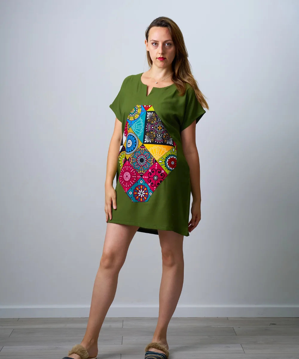 Ankara Women's Short Gown