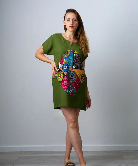 Ankara Women's Short Gown