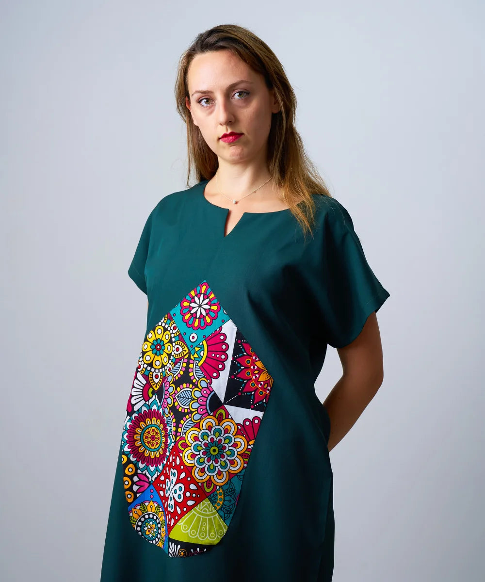 Ankara Women's Short Gown