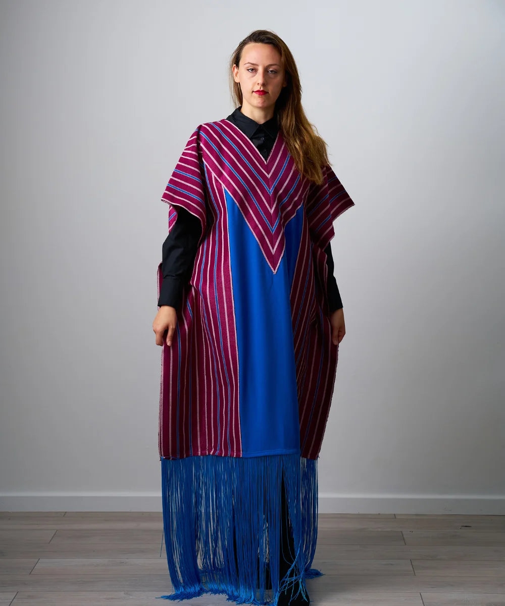 Aso-Oke Maxi Gown with Fringe