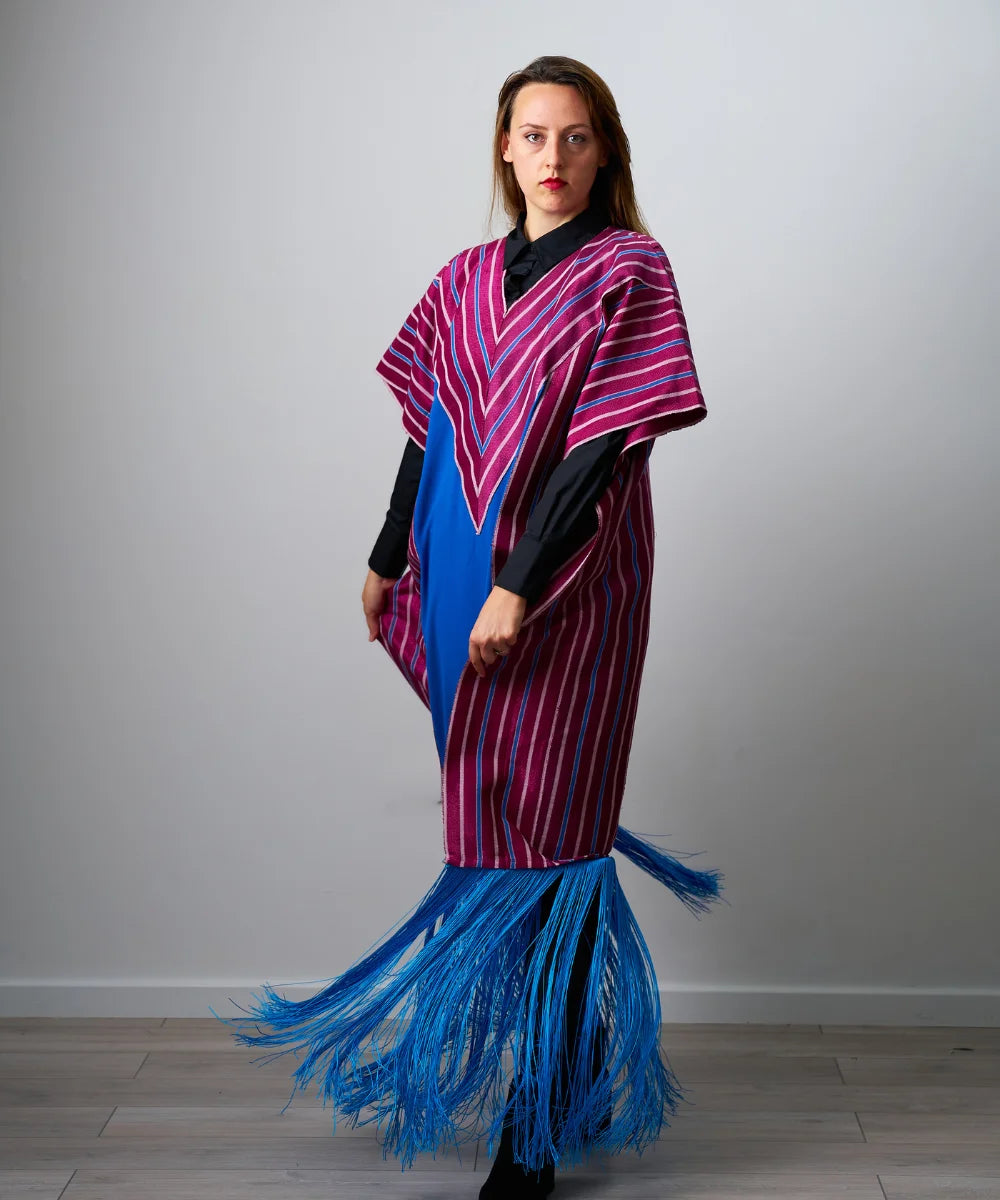 Aso-Oke Maxi Gown with Fringe