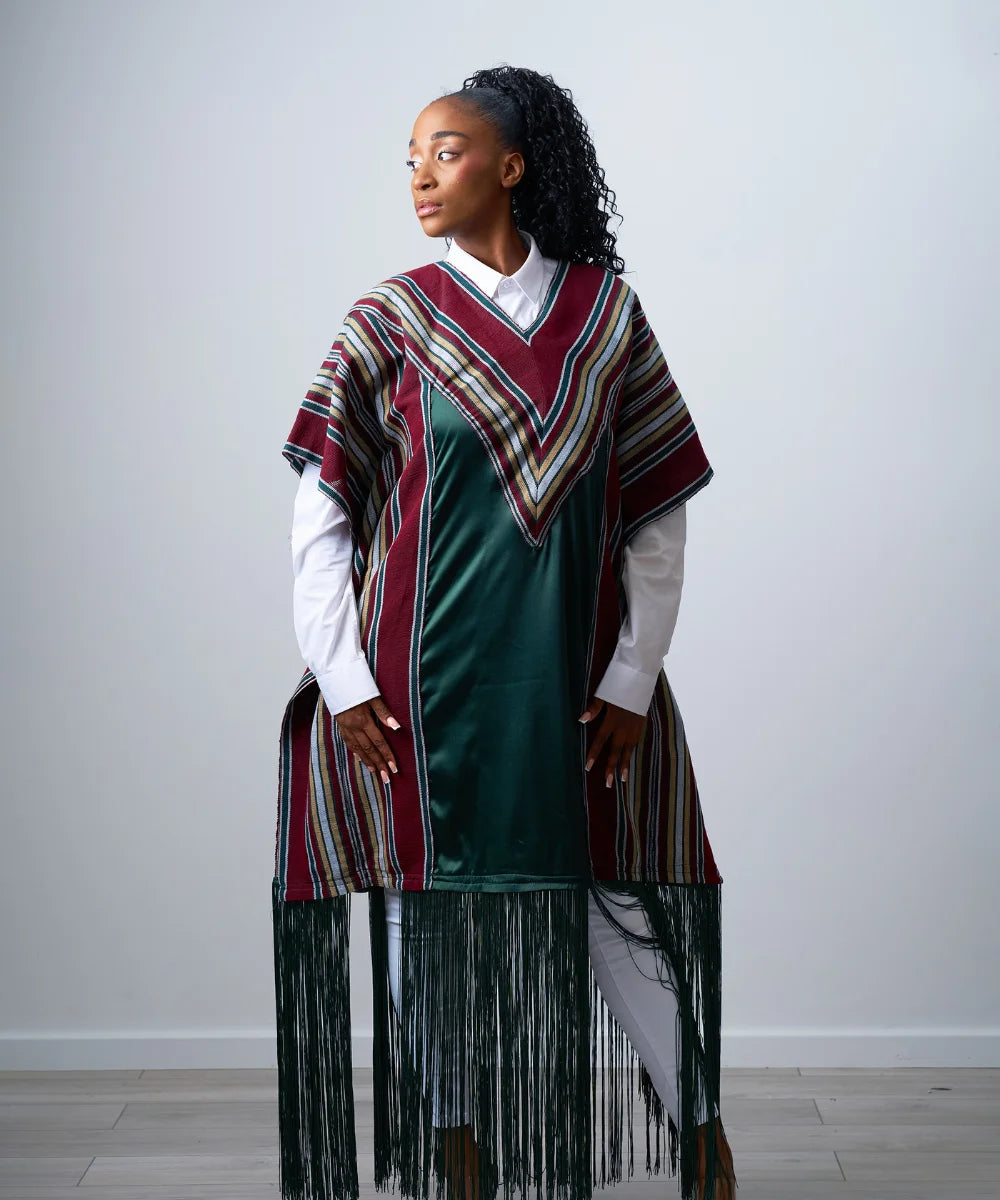 Aso-Oke Maxi Gown with Fringe