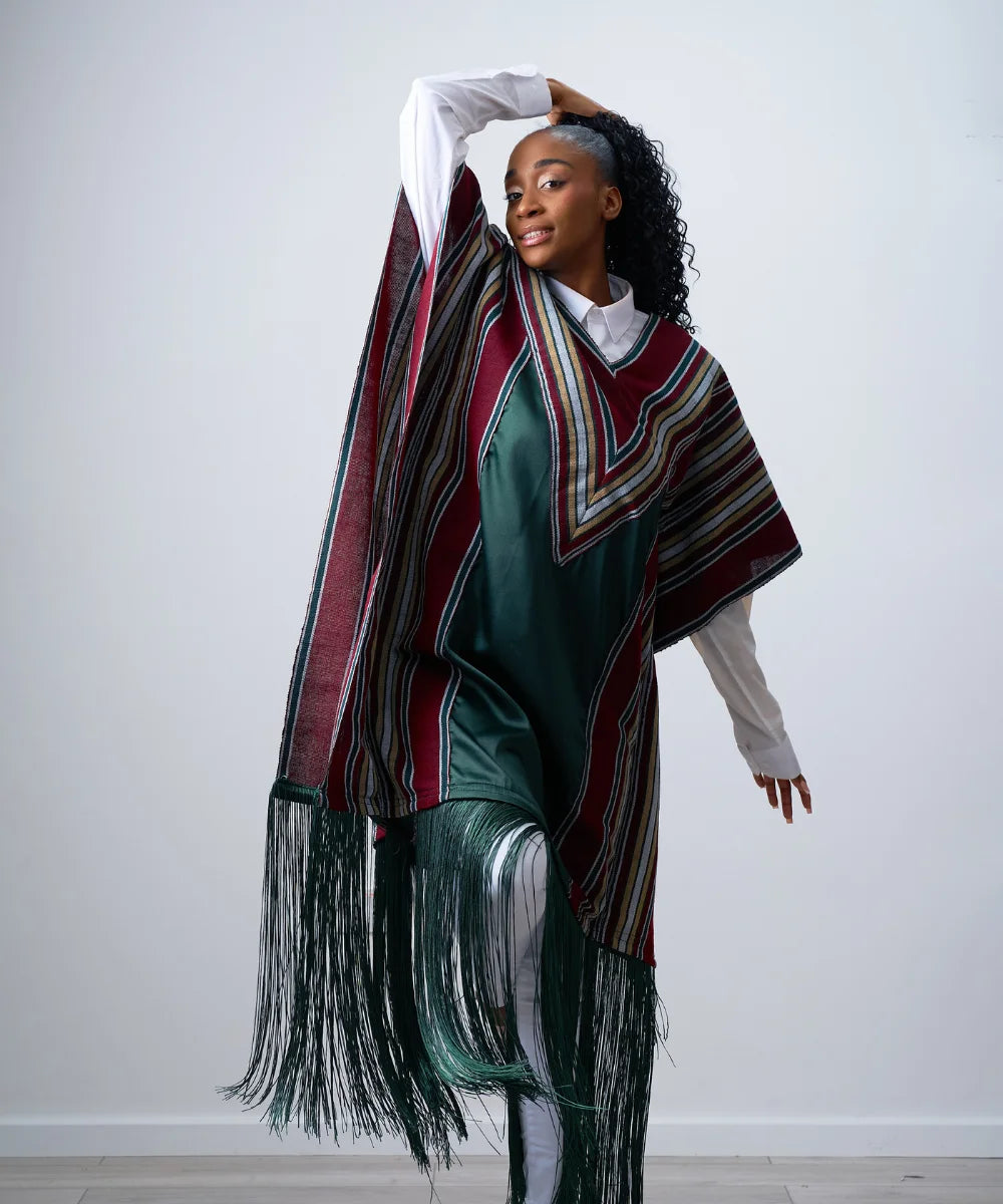 Aso-Oke Maxi Gown with Fringe