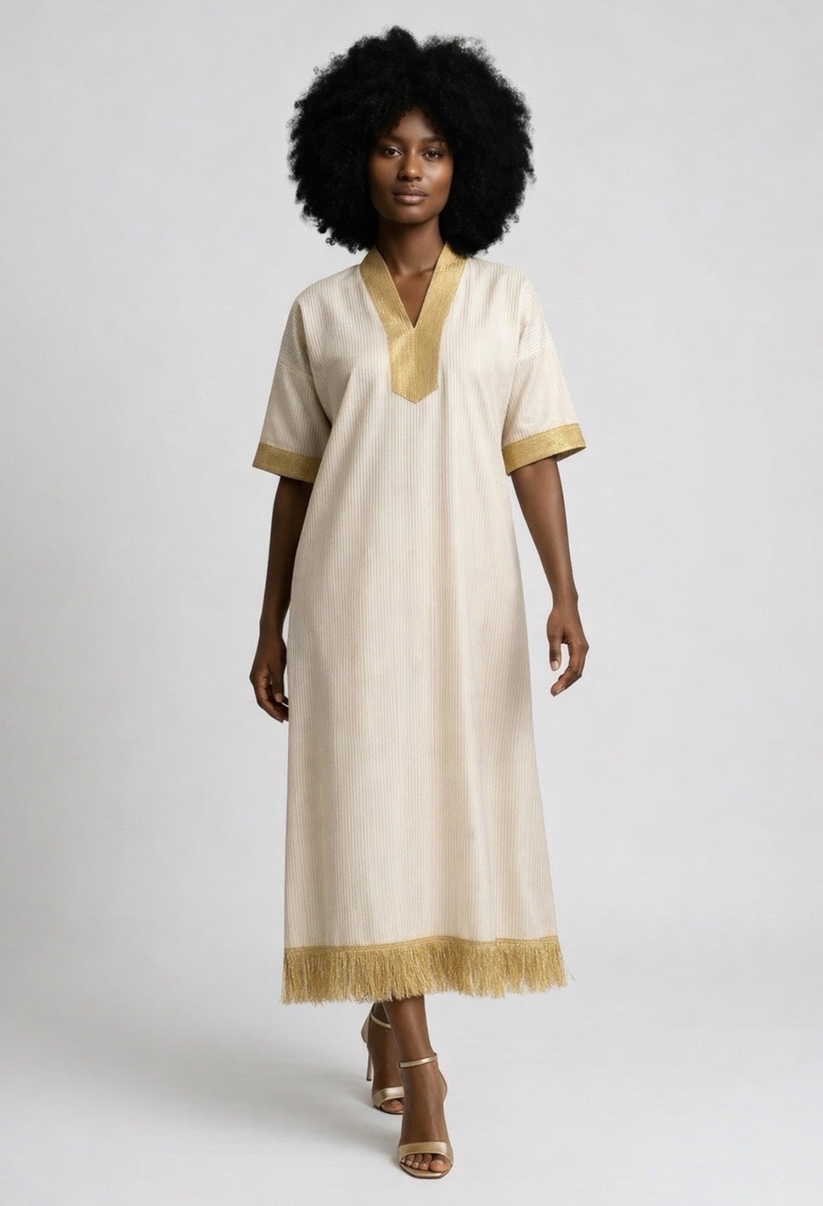Maxi Gown with fringe