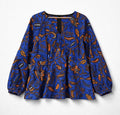 Ankara Vneck Peplum Top