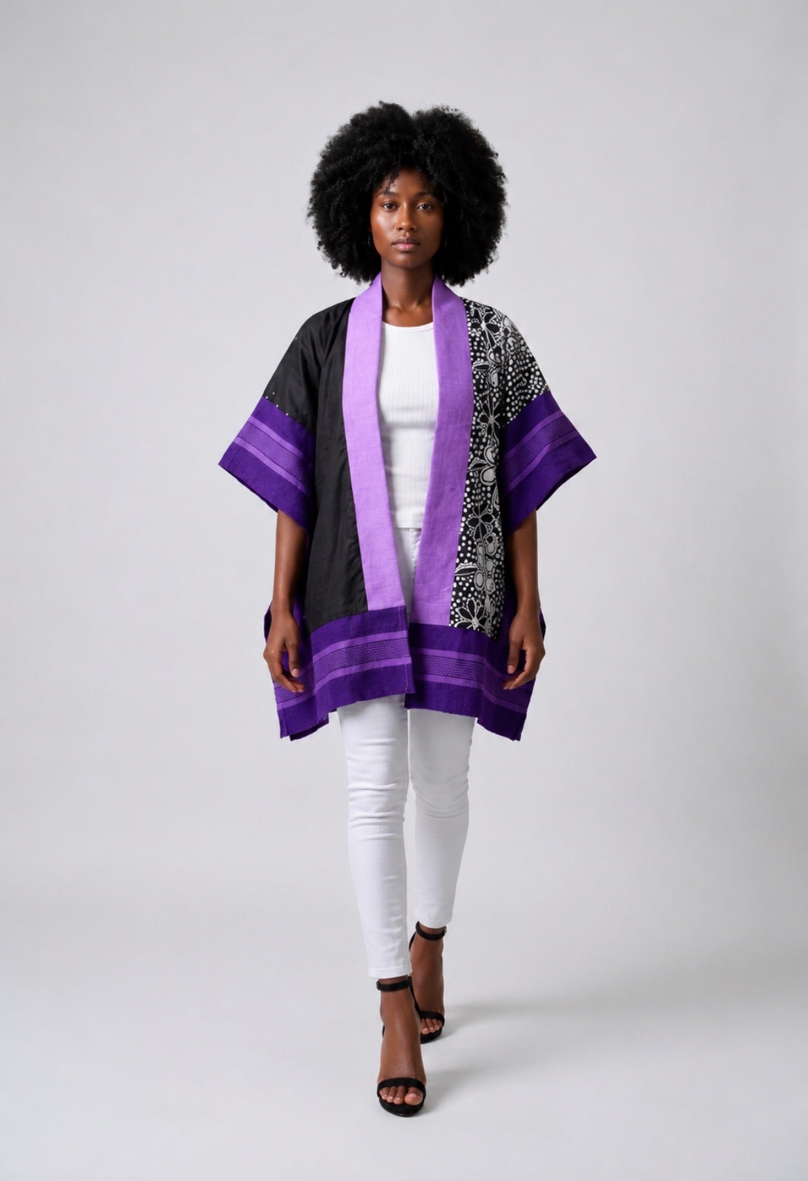 Ankara and Aso-Oke kimono