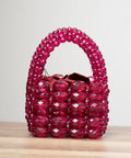 Handcrafted Faceted Beaded Mini Handbag