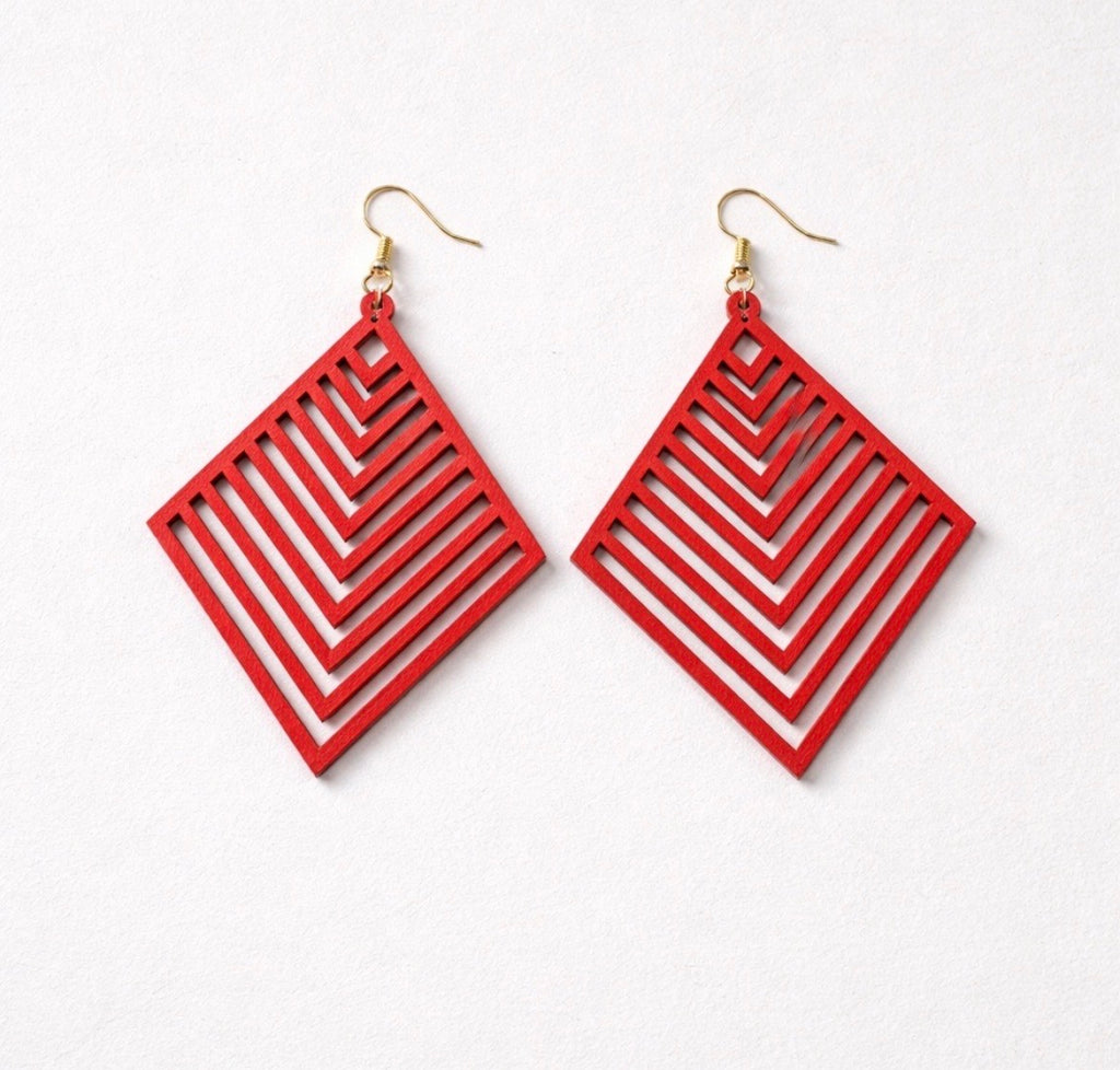 Diamond shaped earrings
