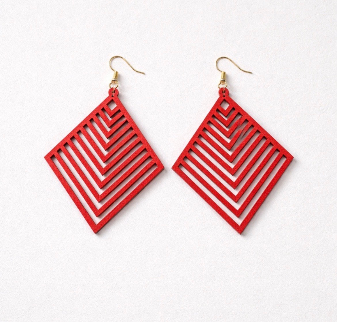 Diamond shaped earrings