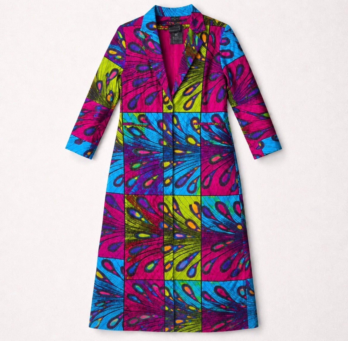 Ankara Long Patterned Coat